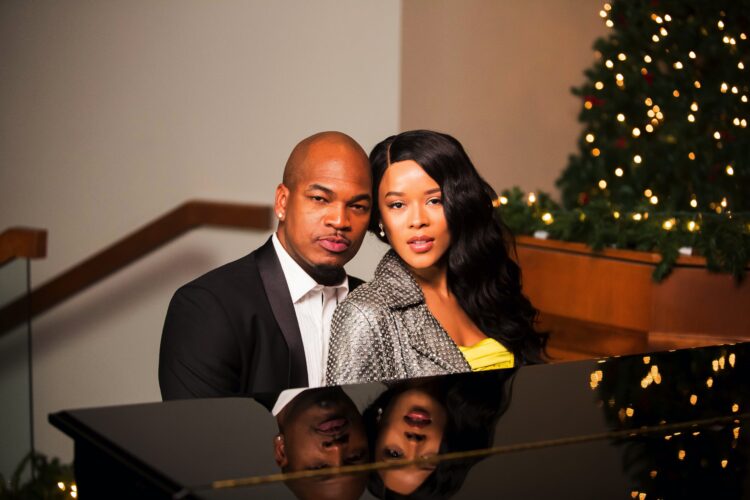 Ne-Yo and Serayah in BET's The Sound of Christmas movie