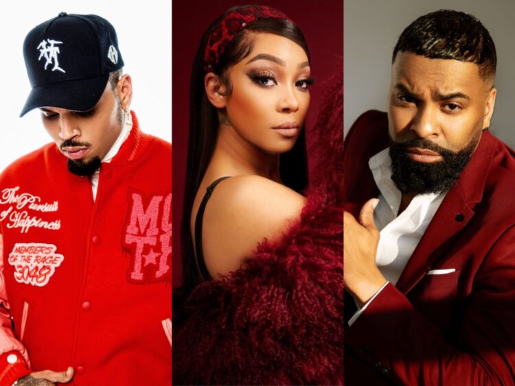 Chris Brown, Monica and Ginuwine. (Photo Credit: