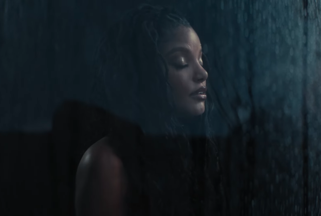 Halle Bailey in the "In Your Hands" video.