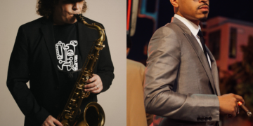 A photo of jazz musician Boney James and R&B singer October London
