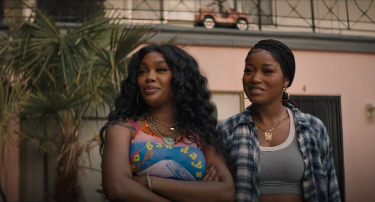 SZA and Keke Palmer in the new comedy movie "One Of Them Days"