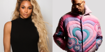 A photo of R&B singers Ciara and Chris Brown