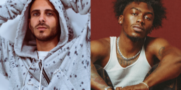 An image of singers Col3trane and Chase Shakur.