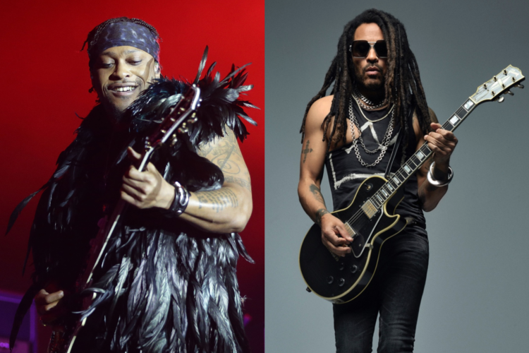 A photo of D'Angelo and Lenny Kravitz, who will be performing at the 2025 Roots Picnic