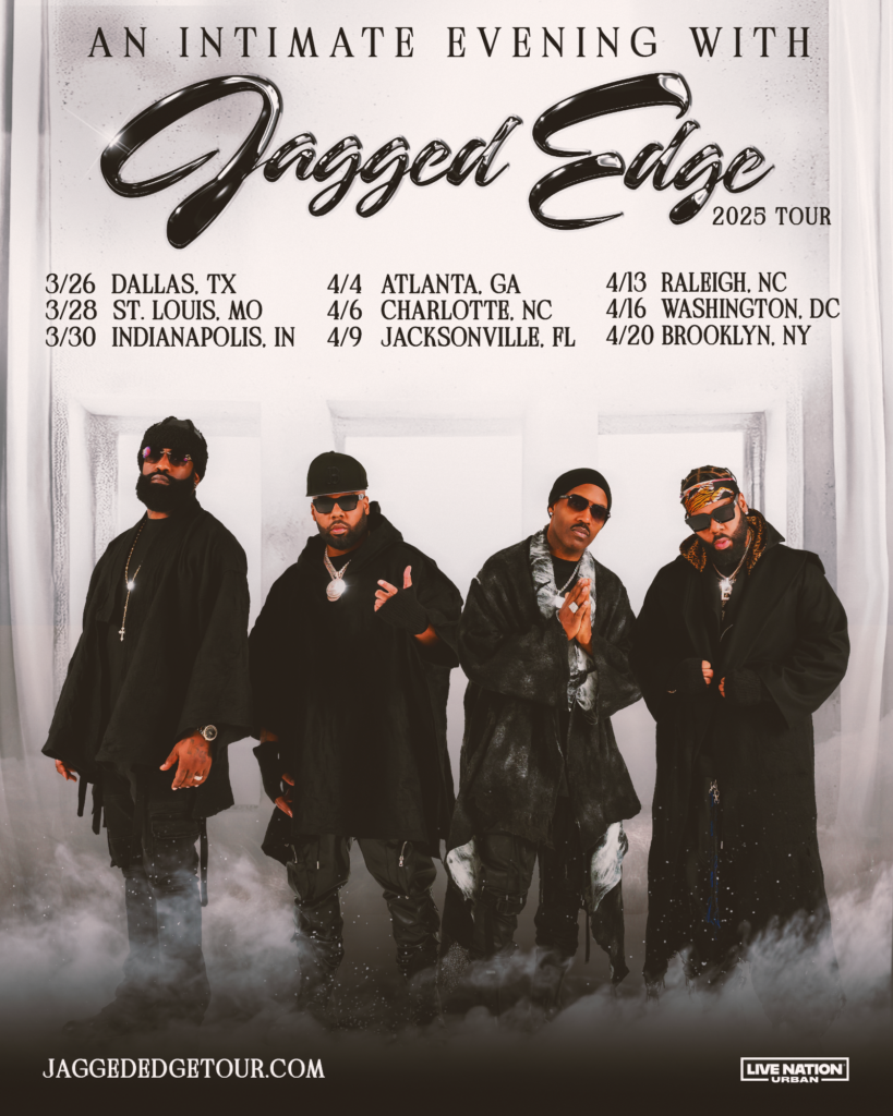 Jagged Edge's 25 Years of JE Heartbreak Tour poster. 