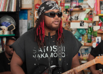 Leon Thomas performing on NPR's Tiny Desk Concert