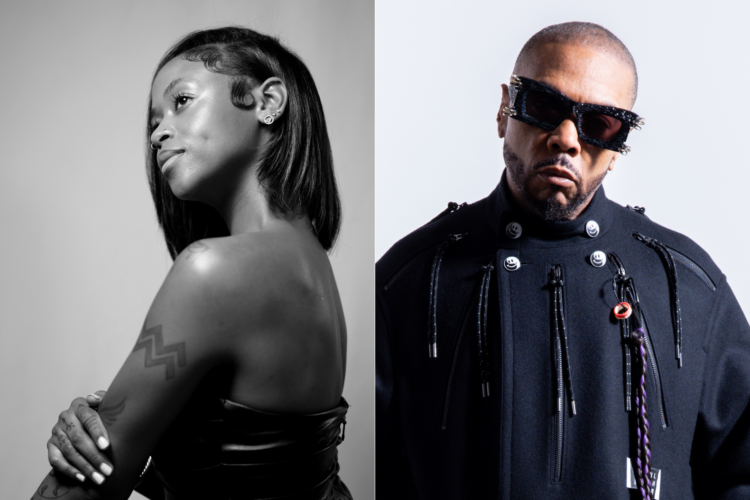 A side by side photo of singer Jastin Martin and producer Timbaland