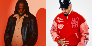 A photo of leon thomas and chris brown