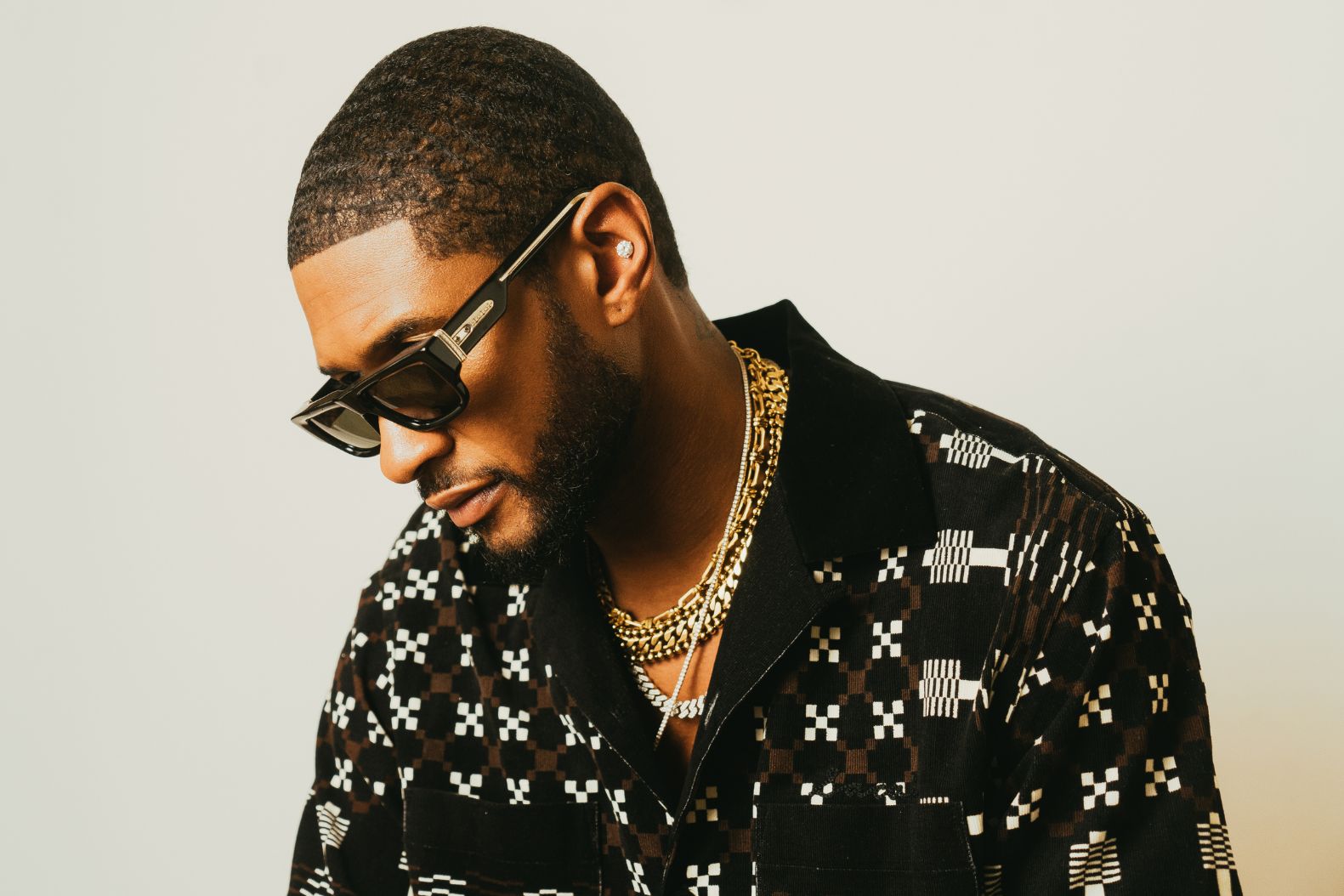 A photograph of Usher by Bellamy Brewster