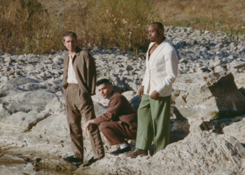 Blake Rhein, Aaron Frazer and Durand Jones of Durand Jones & The Indications.