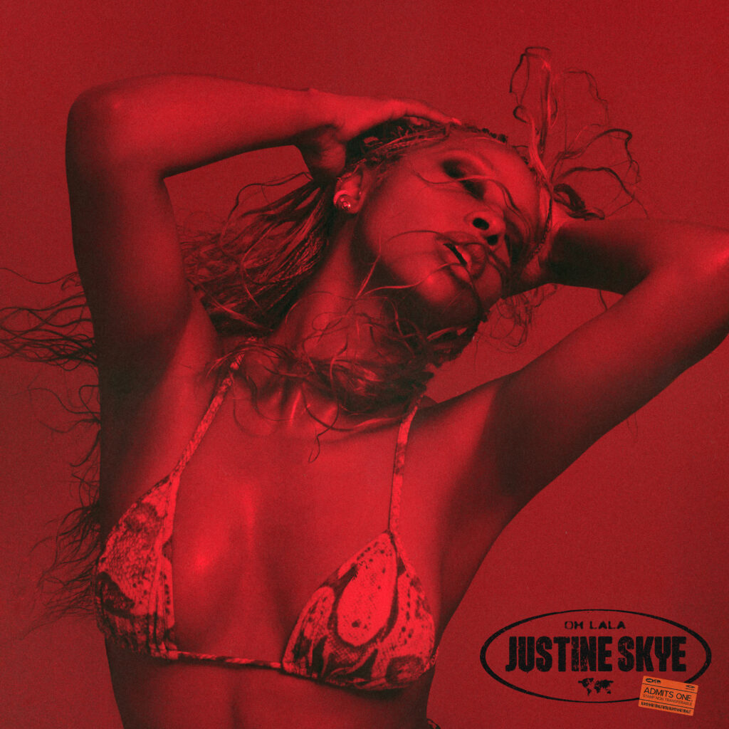Justine Skye 's Oh Lala single cover featuring Kaytranada