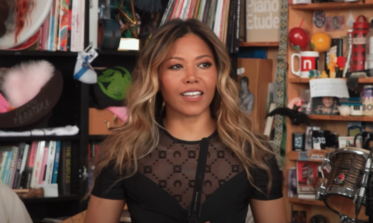 Amerie performing on NPR's Tiny Desk.