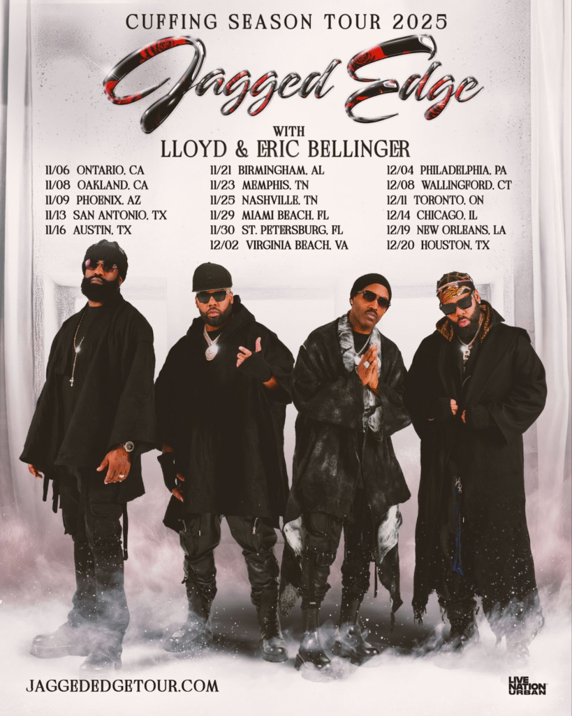 Jagged Edge's Cuffing Season Tour 2025 poster