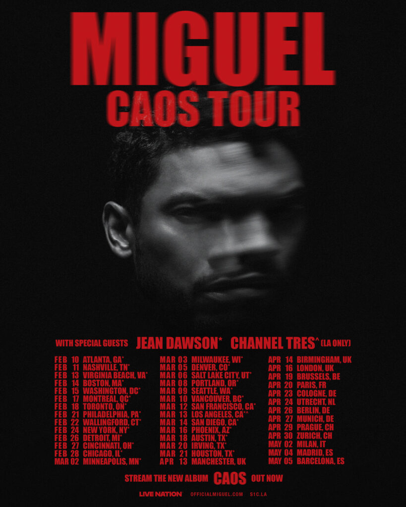 Miguel's "CAOS Tour" poster. 